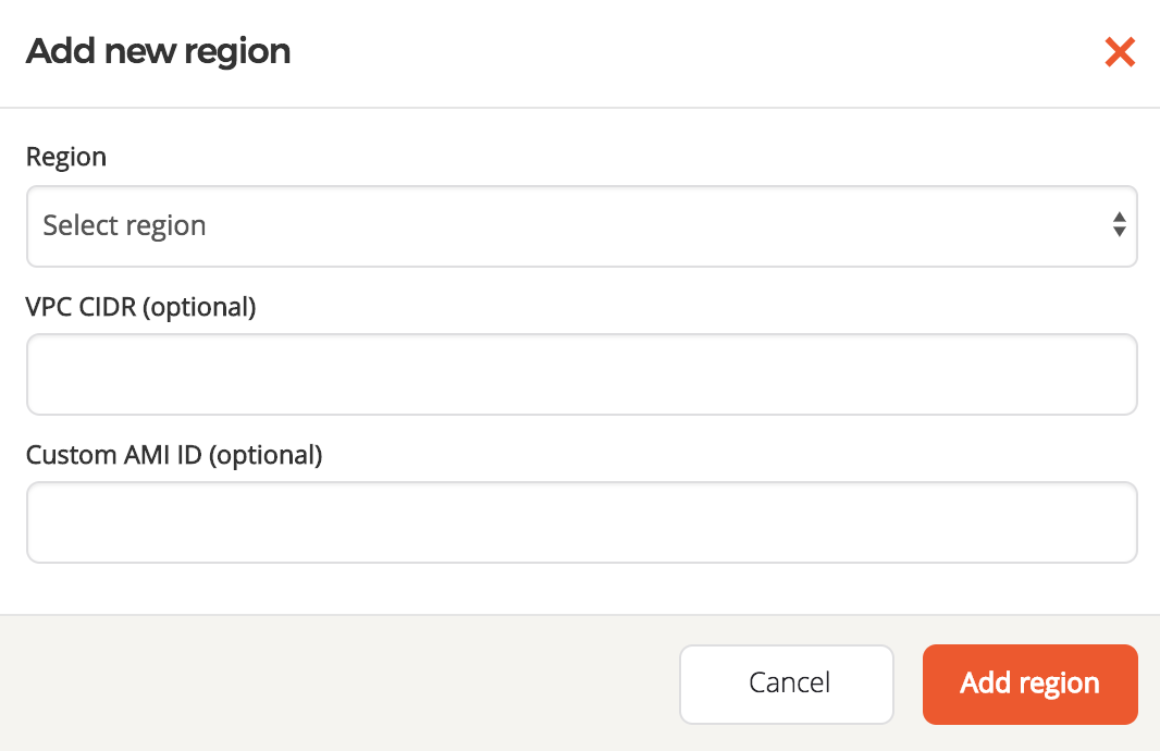 New Region Modal