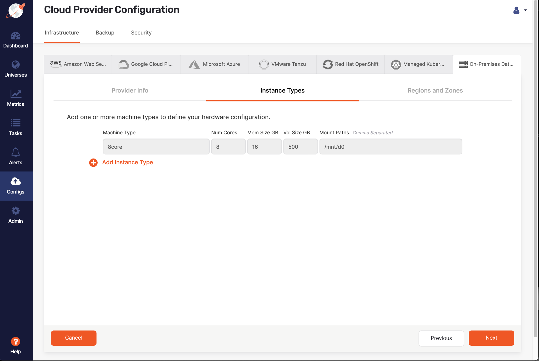 Multi-cloud instance description