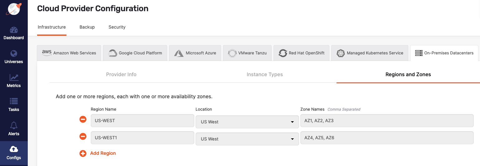 Configure On-Premises Cloud Provider